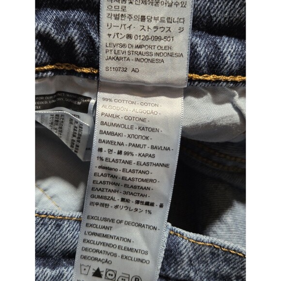 Levis 501 Jeans Womens Straight Classic Dark Wash Stretch Denim Button Fly 25x30 - Picture 8 of 13